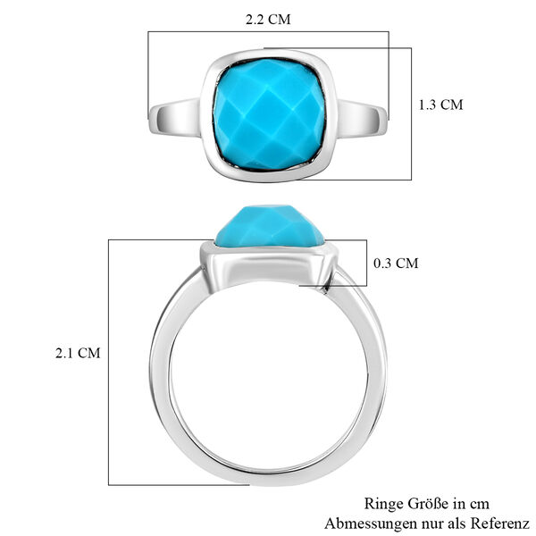 Amerikanischer, Natürlicher Sleeping Beauty Türkis-Ring, 925 Silber platiniert  ca. 3,76 ct image number 7
