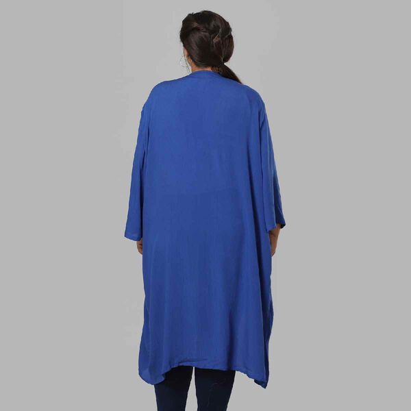 Einzigartiger Duster Kimono, Einheitsgr&ouml;&szlig;e, Blau image number 3