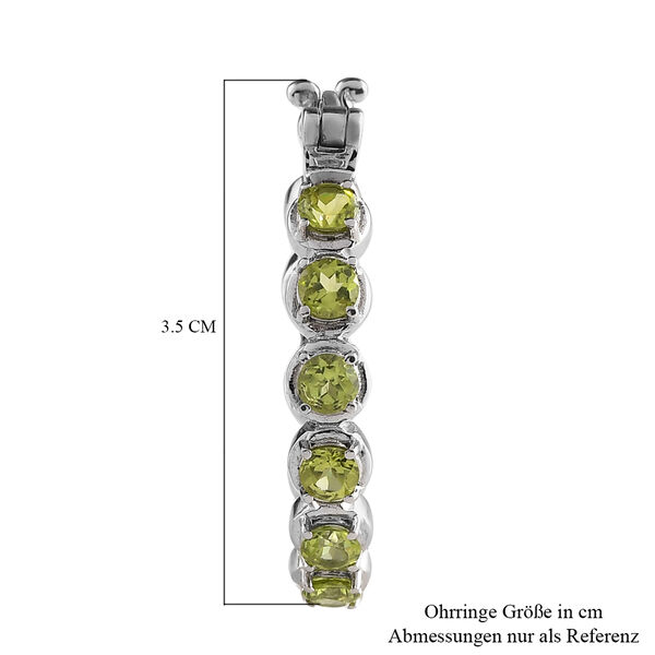 Nat&uuml;rliche Peridot-Creolen, Edelstahl ca. 6.00 ct image number 5