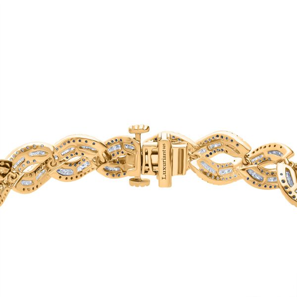 LUXURIANT DIAMOND - Lab Grown Diamant SI-GH SGL zertifiziert Armband ca. 19 cm 925 Silber 750 Gelbgold Vermeil (10-15 Werktage Lieferzeit) ca. 5.00 ct image number 2
