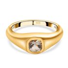AAA Turkizit Ring, 925 Silber Gelbgold Vermeil, (Größe 19.00) ca. 0.78 ct