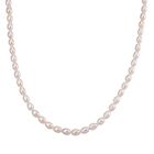 D'Joy AAA Weiße Süßwasser Perle (8-9 mm) Halskette ca. 50 cm 925 Silber vergoldet