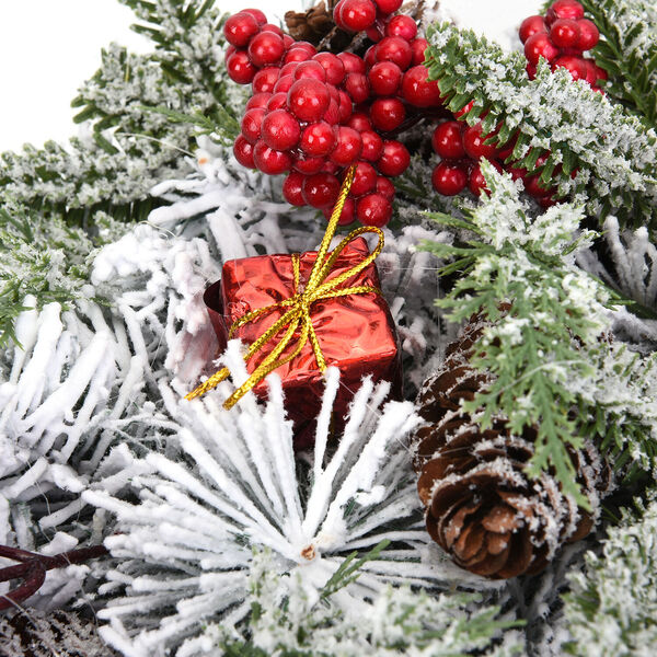 Weihnachtskranz, Weihnachtsdekoration, Durchmesser 45 cm, Rot und Mehrfarbig  image number 3