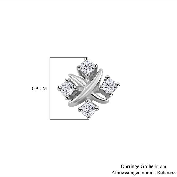 Moissanit Ohrringe, 925 Silber rhodiniert - 0,27 ct. image number 6