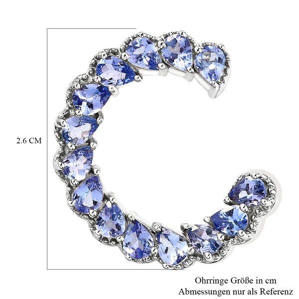 Tansanit-Ohrringe in Silber, 4,03 ct. image number 5