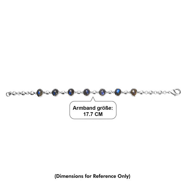 EVER TRUE AAA Labradorit Armband ca. 19 cm Nickelfreies Messing ca. 10,81 ct. image number 4