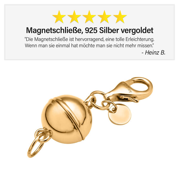 TOUCH und LOCK vergoldeter Silber-Magnet-Karabinerverschluss image number 1