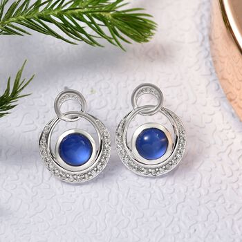 D'Joy Aurora Mondstein und Zirkon Ohrringe - 2,40 ct.