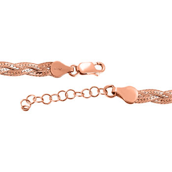 925 Silber ros&eacute;vergoldet Armband ca. 18 cm ca. 4,16g