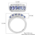 Tansanit und Zirkon Ring 925 Silber platiniert  ca. 1,52 ct image number 6