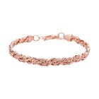 Roséfarbenes Armband, ca. 20 cm, Edelstahl ca. 12,20g