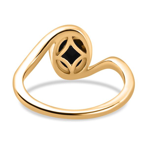 Boulder Opal Triplett Ring, 925 Silber vergoldet - 0,94 ct. image number 8