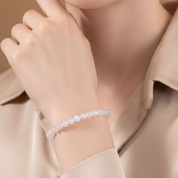 Flexibles AAA Regenbogen Mondstein Armband - 50 ct.