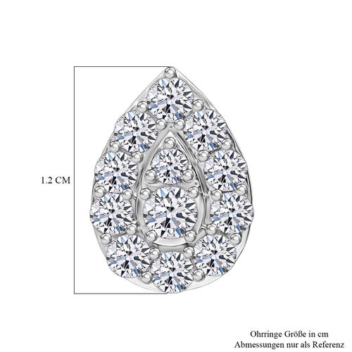 Lab Grown Diamant SI Ohrringe 925 Silber Gelbgold Vermeil ca. 1,03 ct. image number 3