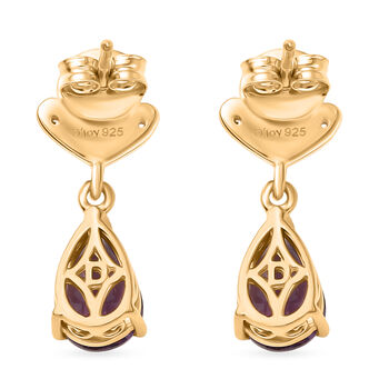 D'Joy AAA Rose De France Amethyst und Zirkon Ohrringe - 2,45 ct.