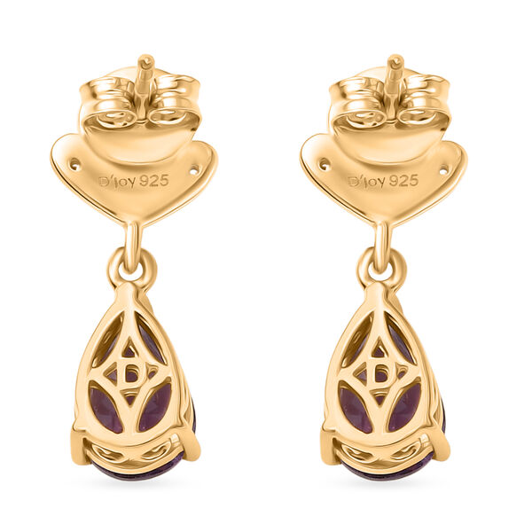 D'Joy AAA Rose De France Amethyst und Zirkon Ohrringe - 2,45 ct. image number 3