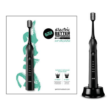 Zahnb&uuml;rste mit V-f&ouml;rmigen B&uuml;rstenk&ouml;pfen, Schwarz