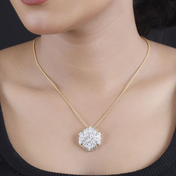 J Francis gefertigt mit SWAROVSKI- Swarovski Zirkonia Anh&auml;nger mit 45cm Kette image number 4