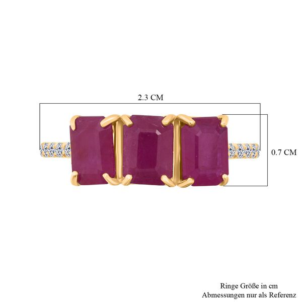 AAA Burma Rubin und Diamant Ring in 375 Gold - 3,44 ct. image number 6
