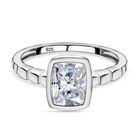 Weißer Zirkonia-Ring, 925 Silber (Größe 16.00) ca. 2.22 ct