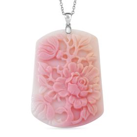 D'Joy Natürlicher Rosa Königsmuschel Perle Schmuckset ca. 50 cm 925 Silber rhodiniert ca. 0,00 ct.