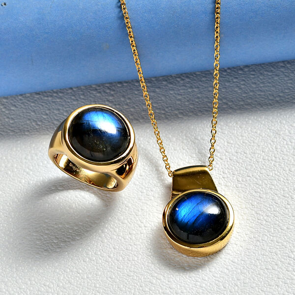 EverTrue AAA Labradorit Schmuckset - 30 ct. image number 2