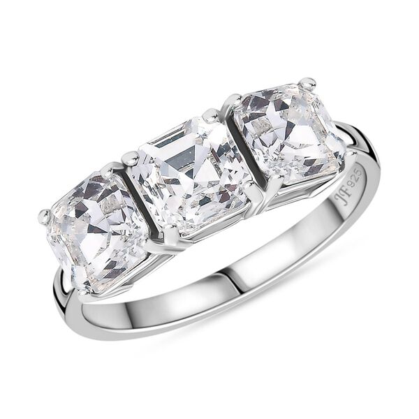 J Francis gefertigt mit SWAROVSKI- Wei&szlig;er Swarovski Kristall Ring image number 4