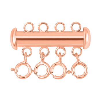 Halskette Verschluss in ros&eacute;vergoldetem 925 Silber