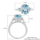 Himmelblauer Topas Ring 925 Silber  ca. 3,06 ct image number 6
