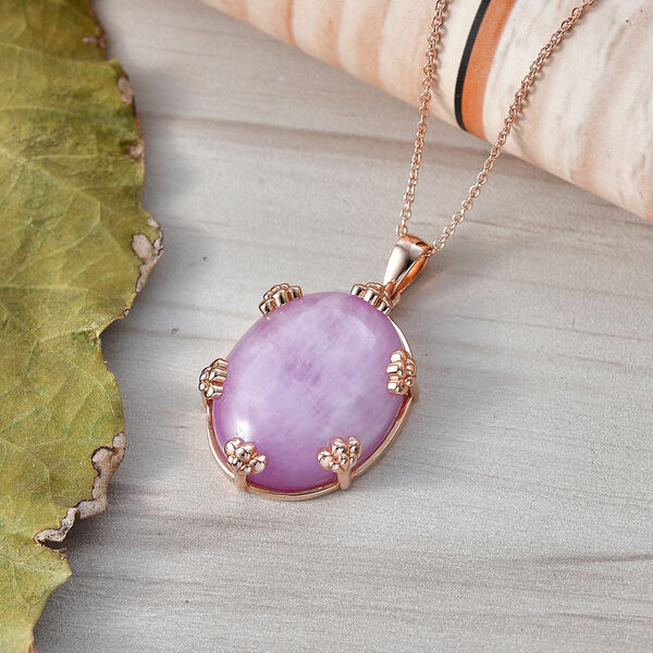 EverTrue Kunzit Anh&auml;nger mit 50cm Kette - 74 ct. image number 2