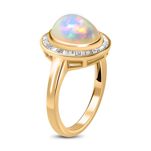 AA nat&uuml;rlicher, &auml;thiopischer Welo Opal und Diamant-Ring - 2,68 ct. image number 5