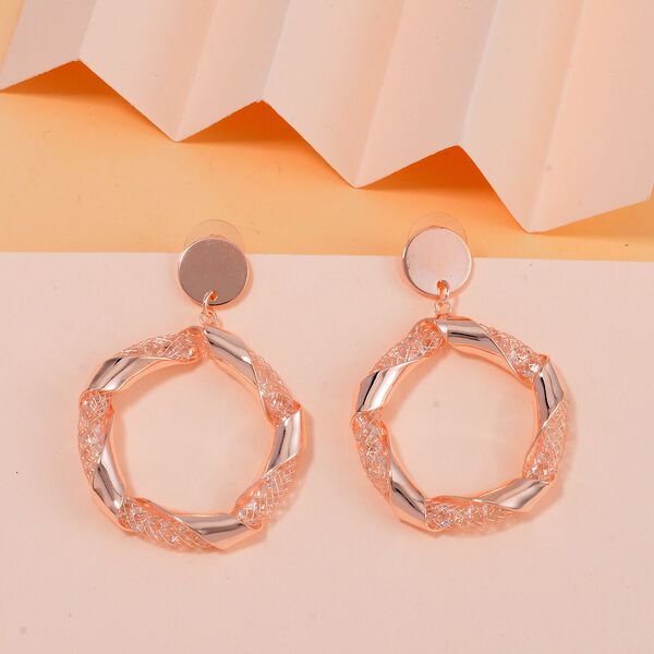 Wei&szlig;er Kristall Ohrringe Reines Messing image number 2