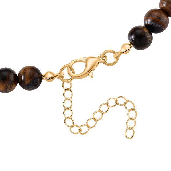 Tigerauge Schmuckset Legierung gelb vergoldet ca. 430.00 ct image number 6