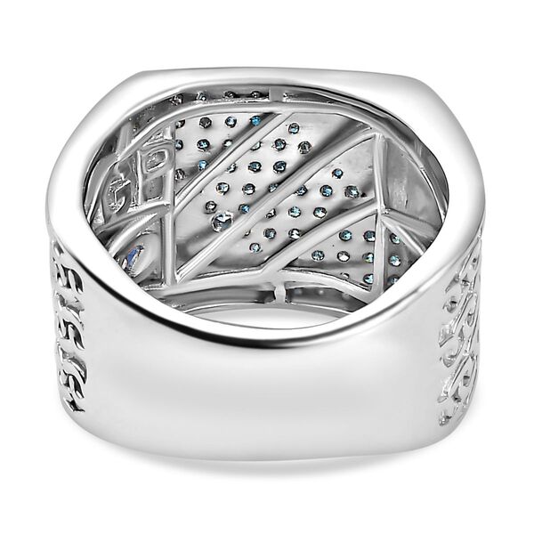 GP Art Déco Kollektion - Kanchanaburi blauer Saphir und blauer Diamant-Ring - 0,52 ct. image number 6