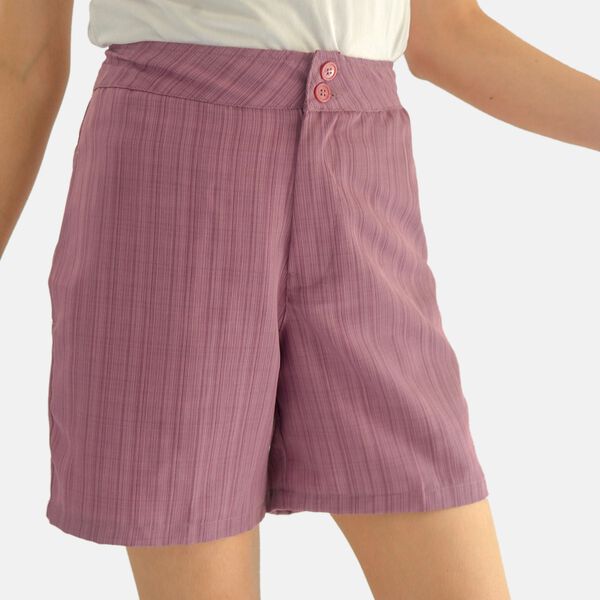 Unifarbene Shorts für Frauen, Gletschergrau, Violett, Größe 44 image number 3