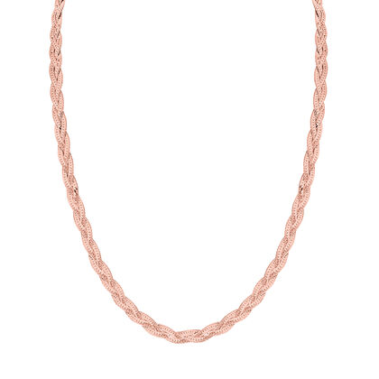 925 Silber ros&eacute;vergoldet Kette ca. 45 cm ca. 9,64g