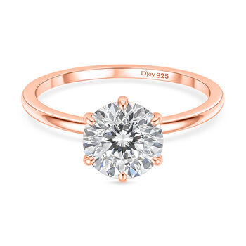 D'Joy Moissanit Ring, 925 Silber ros&eacute;vergoldet - 1,77 ct.