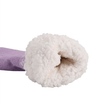 SHERPA Kuschelsocken mit Herzchen-Design und rutschfester Sohle, Einheitsgr&ouml;&szlig;e, Flieder