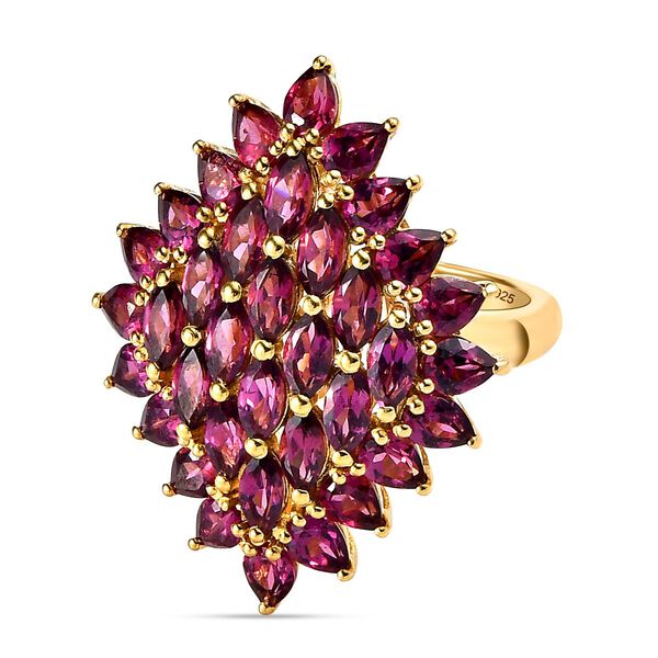 Rhodolith Granat Cluster Ring - 6,79 ct.