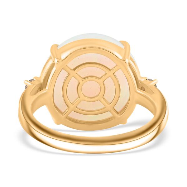 AAA Nat&uuml;rlicher, &auml;thiopischer Welo Opal, Wei&szlig;er Diamant Ring 585 Gold (Gr&ouml;&szlig;e 20.00) ca. 7,25 ct image number 4