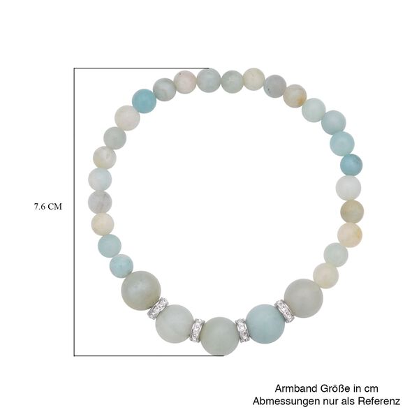 Amazonit Armband, ca. 19 cm, Edelstahl ca. 72,20 ct image number 6
