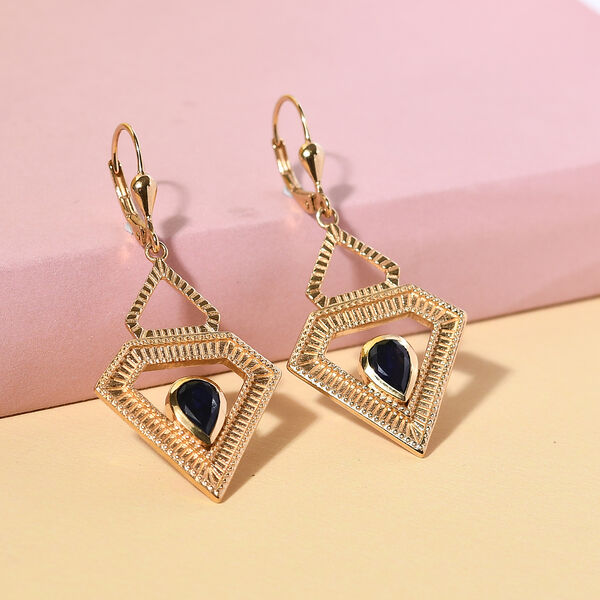 Masoala Saphir-Ohrh&auml;nger, (Fissure gef&uuml;llt), 925 Silber vergoldet ca. 2,04 ct&nbsp; image number 2