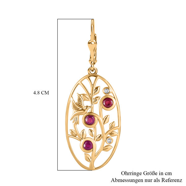 Afrikanische Rubin und Zirkon-Ohrringe - 1,27 ct. image number 6