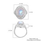 Royal Bali - Regenbogen Mondstein-Ring, 925 Silber  ca. 10,30 ct image number 5