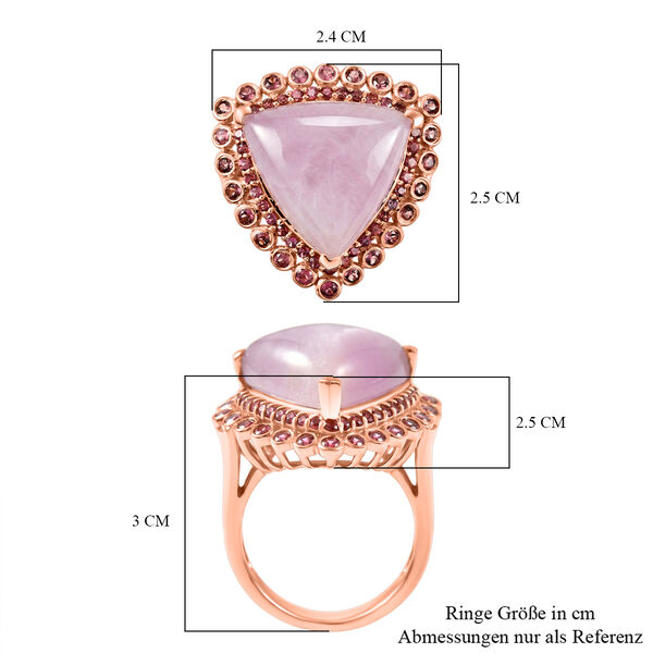 EverTrue Kunzit und Orissa Rose Granat Ring - 11,78 ct. image number 6