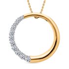 LUXURIANT DIAMOND - Lab Grown Diamant SI-GH SGL zertifiziert Schmuckset 925 Silber Gelbgold Vermeil ca. 0,50 ct.