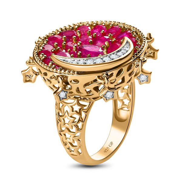 GP Celestial Dream Kollektion- afrikanischer Rubin, Zirkon und Saphir-Ring- 5,56 ct. image number 5