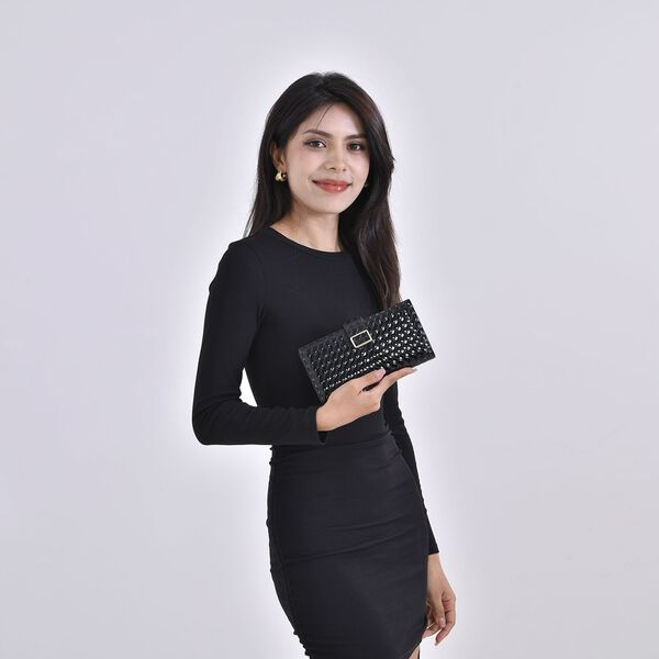 PU-Leder Brieftasche mit RFID-Schutz, schwarz image number 2