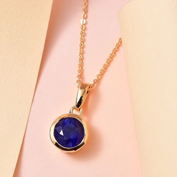 Masoala Saphir (Fissure gef&uuml;llt) Anh&auml;nger mit Kette - 2,88 ct. image number 3