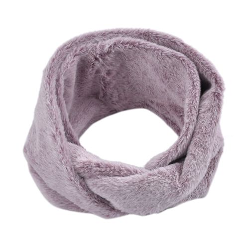 Damen Winterschal in Zweifarb-Design aus Kunstfell, Rosa image number 0